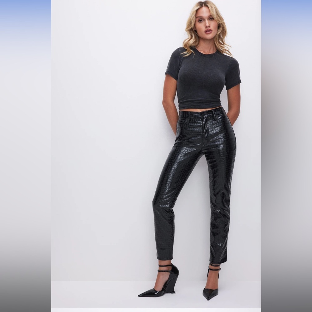 GOOD CLASSIC FAUX LEATHER PANTS NWT